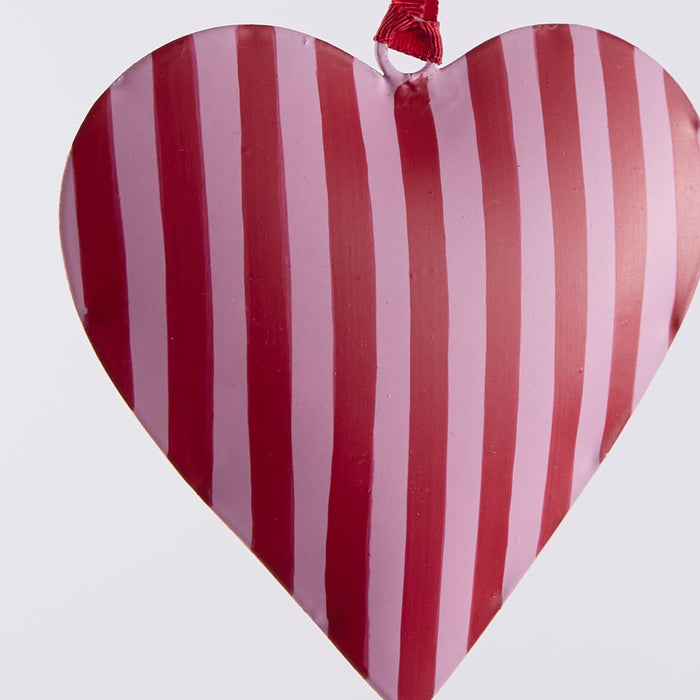 La Dolce Vita Heart Tree Decoration Small Red set of 6