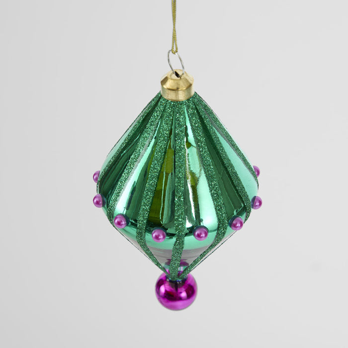Carnivale Diamond Tree Decoration Emerald