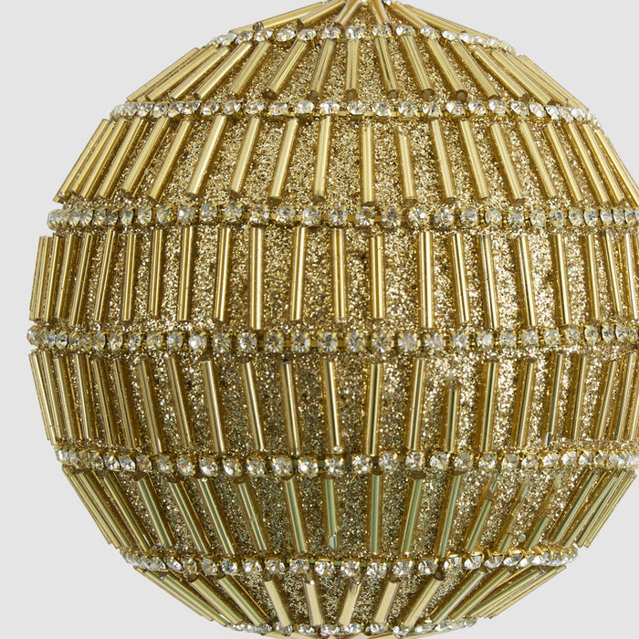 Bugle Bead Bauble Gold
