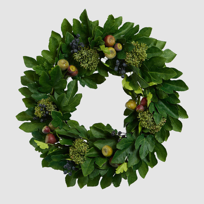 Fig Leaf Wreath With Fruit 65cm