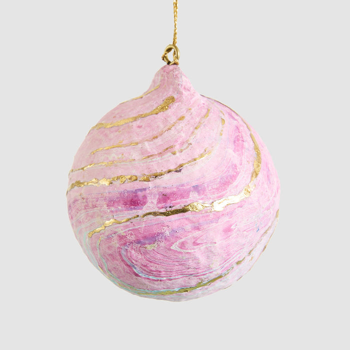 Mache Bauble Marble Multicoloured