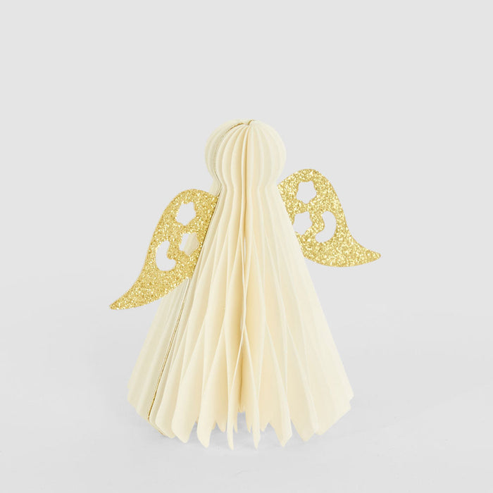 Paper Hanging Angel With Gold Wings 6 pcs