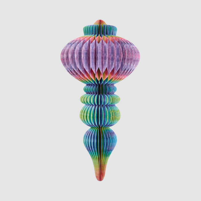 Paper Crest Finial Decoration Multi Colour