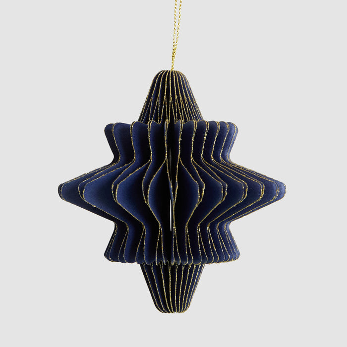 Paper Star Decoration Small Blue 12 pcs