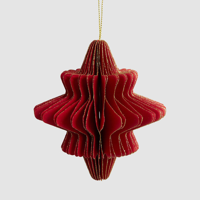 Paper Star Decoration Small Red 12 pcs