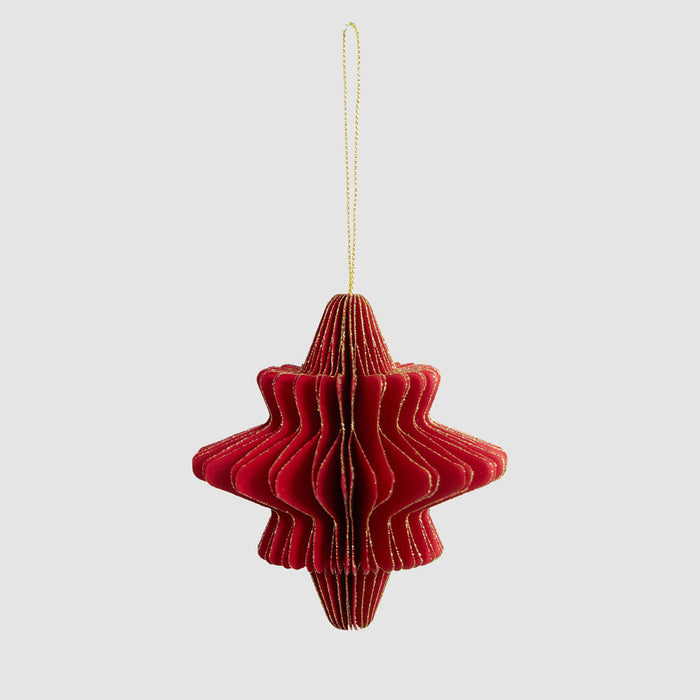 Paper Star Decoration Small Red 12 pcs