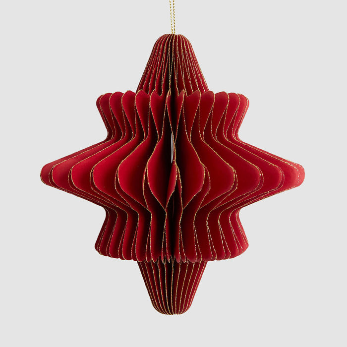Paper Star Decoration Large Red 12 pcs