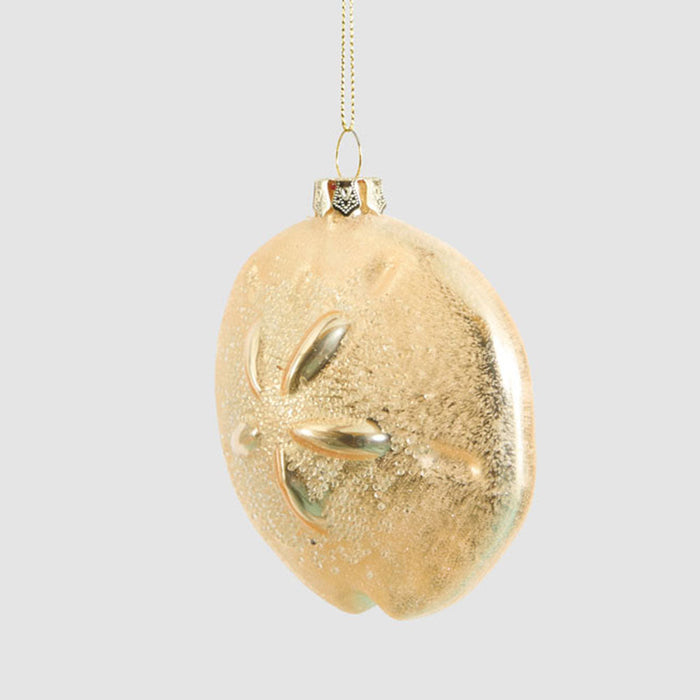 Blown Glass Pansy Shell Tree Decoration