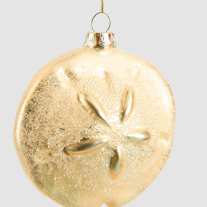 Blown Glass Pansy Shell Tree Decoration