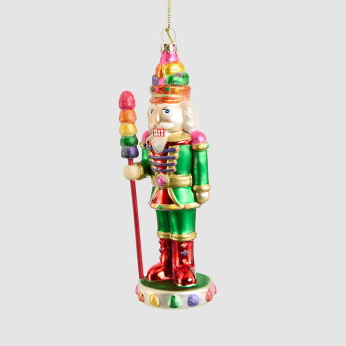 Multi Colour Glass Nutcracker Tree Decoration