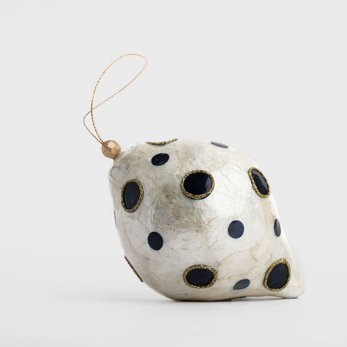 Blue Dot Capiz Bauble