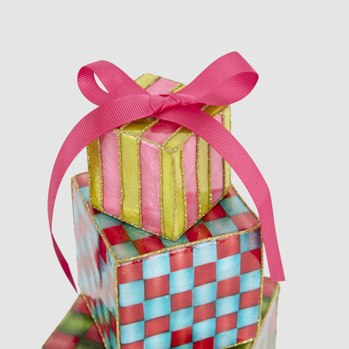 Checkers Stacked Gift Decoration