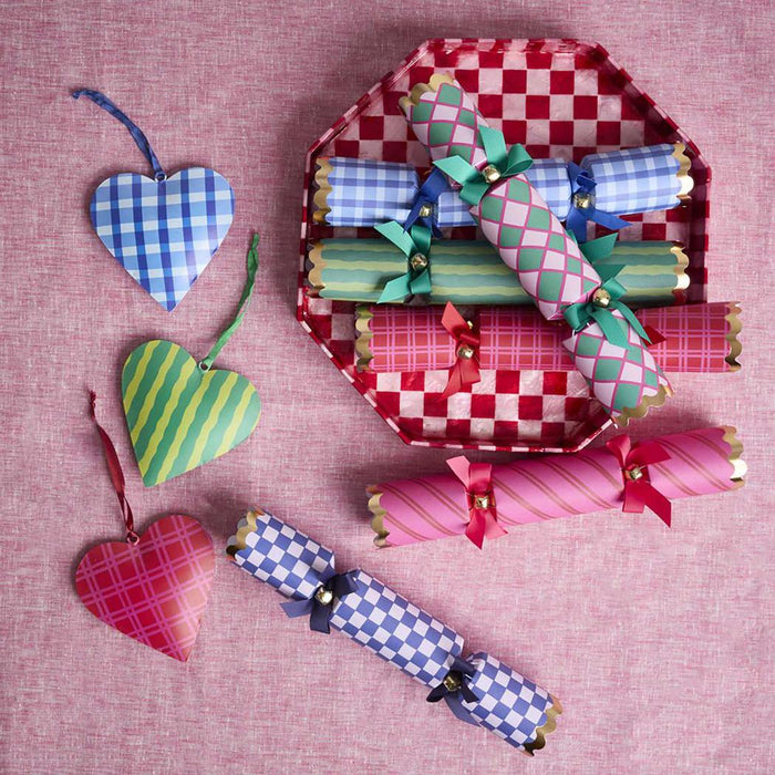Checker Tray Red & Pink Large