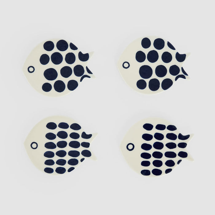 Nautical Ceramic Fish Coasters