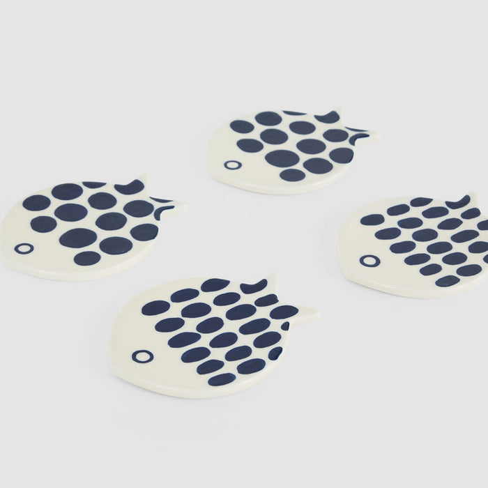 Nautical Ceramic Fish Coasters