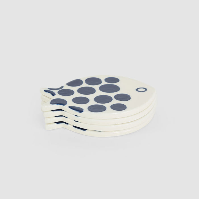 Nautical Ceramic Fish Coasters