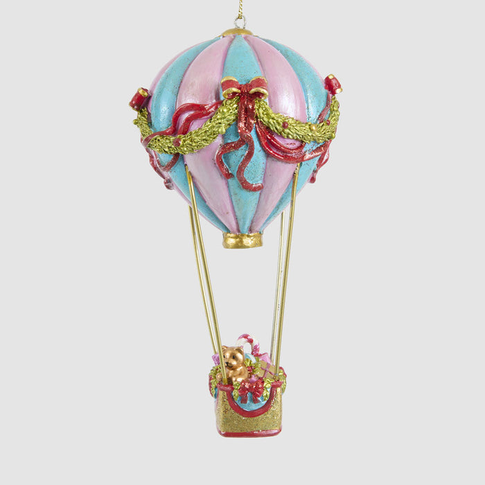 Metallic Hot Air Balloon w. Presents Decoration
