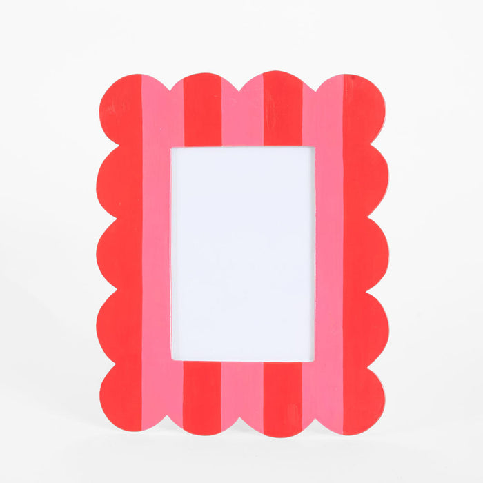 Ciao Bella Scalloped Photo Frame Red & Pink