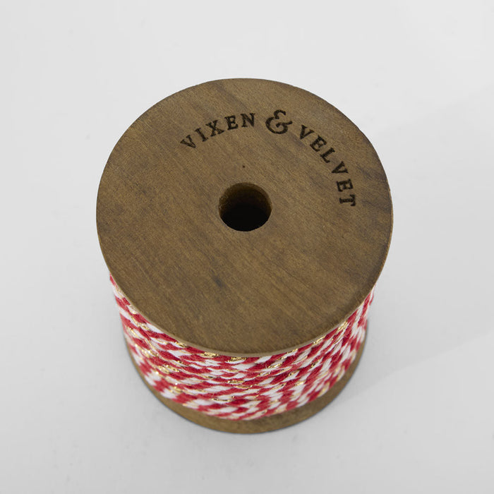 Candy Cane Golden Woven String 10m