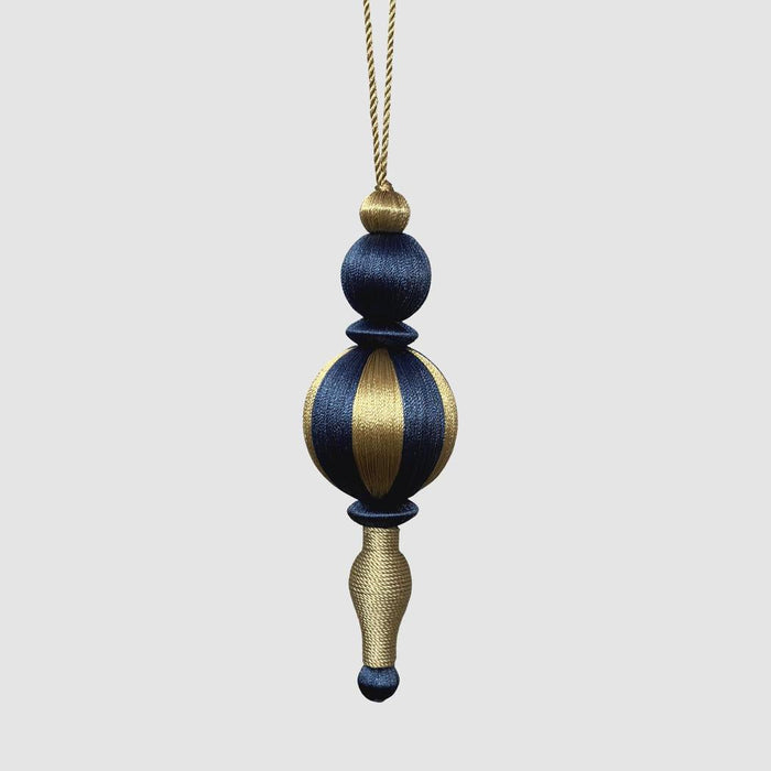 Silk Finial Navy & Champagne