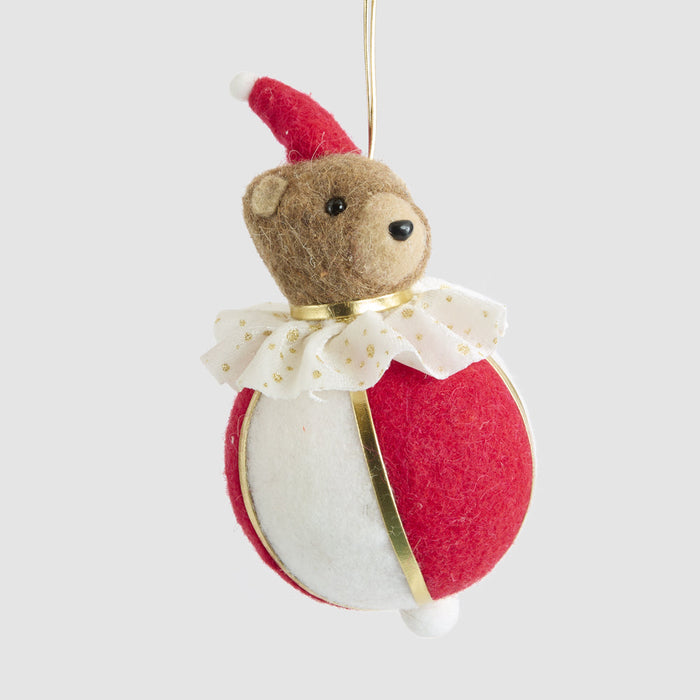 Carnival Teddy Hanging Decoration Red White