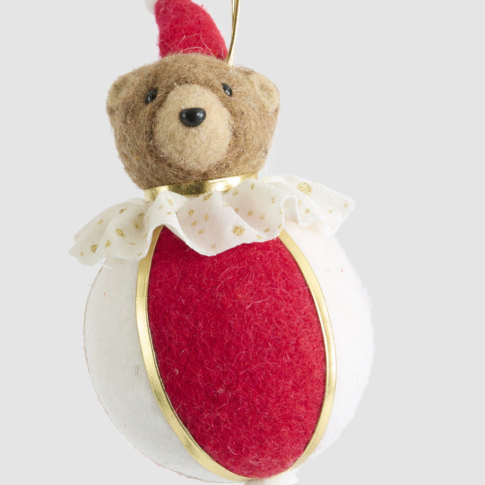 Carnival Teddy Hanging Decoration Red White