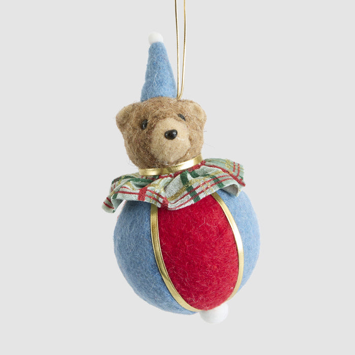 Carnival Teddy Hanging Decoration Red Blue
