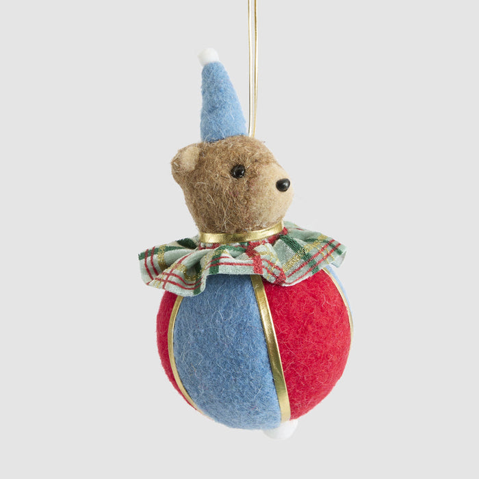 Carnival Teddy Hanging Decoration Red Blue