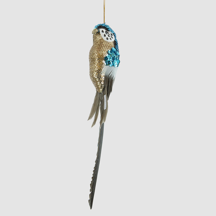 Shixi Sequin Budgie Bird Blue 6 pcs