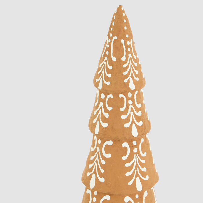 Mache Gingerbread Cone Tree Small