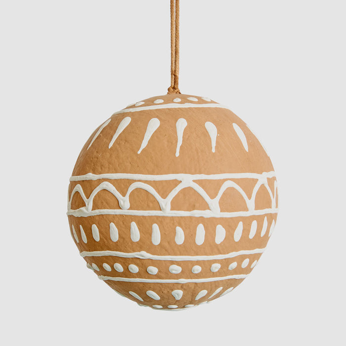 Mache Lined Gingerbread Bauble