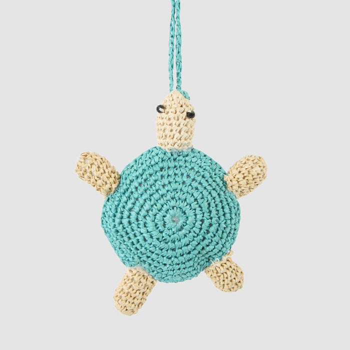 Handmade Crochet Turtle Decoration Teal