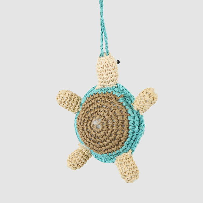 Handmade Crochet Turtle Decoration Teal