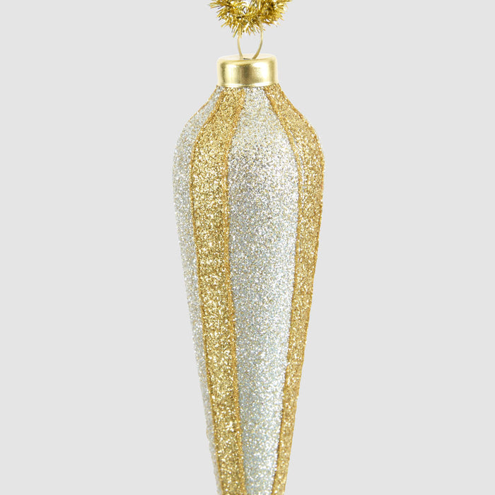 Vintage Stripe Finial Gold & Silver