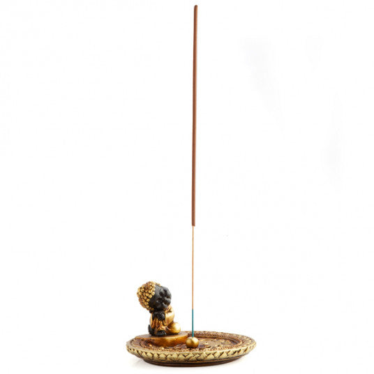 Gold Sleeping Baby Buddha Incense Burner