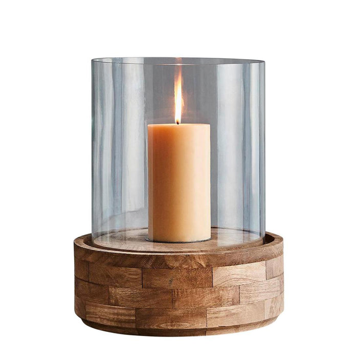 Amalfi Hurricane Candle Holder Large Glass Natural