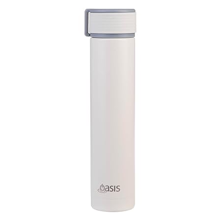 S/S D/WALL INS. DRINK BOTTLE W/ POWDERCOAT 250ML ALABASTER