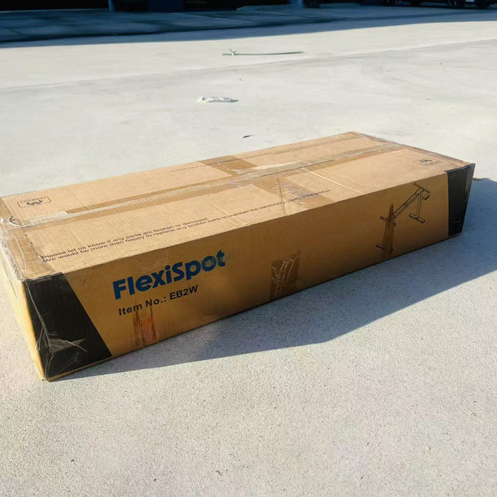 FLEXISPOT EB2W Electric Standing Desk Frame with Clamp Power Strip & Cable Tray