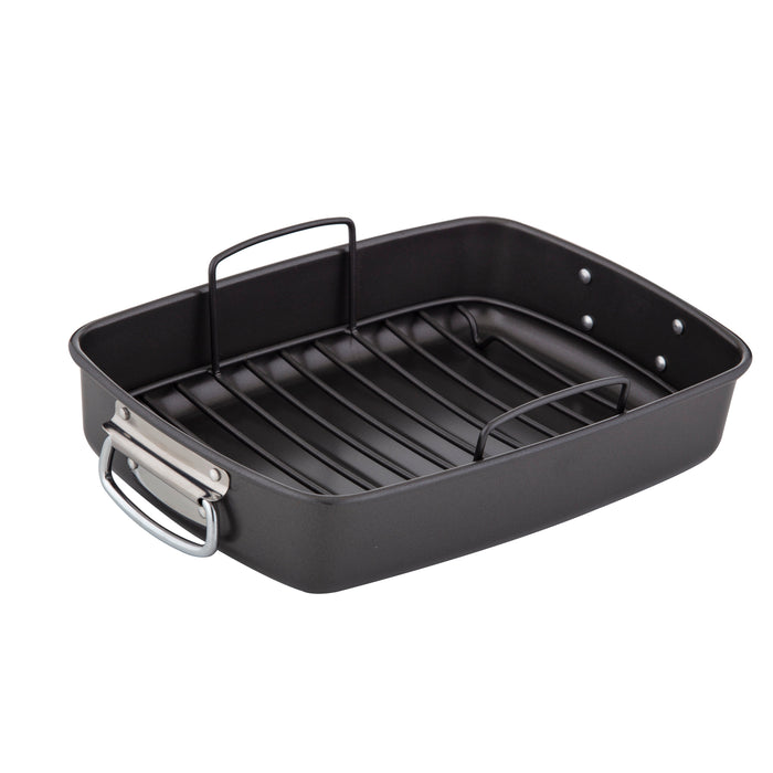 MasterPro Non-Stick Roaster with Rack Black