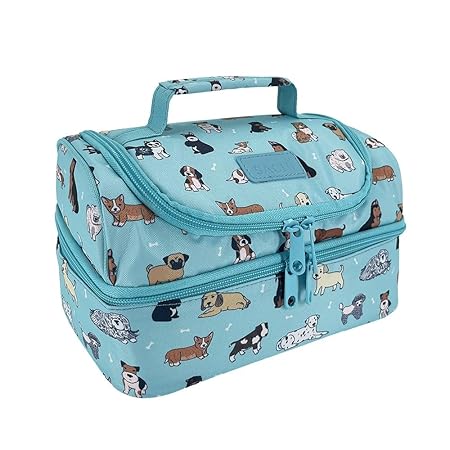 INS. DOUBLE DECKER LUNCH BAG PUPPY DOGS
