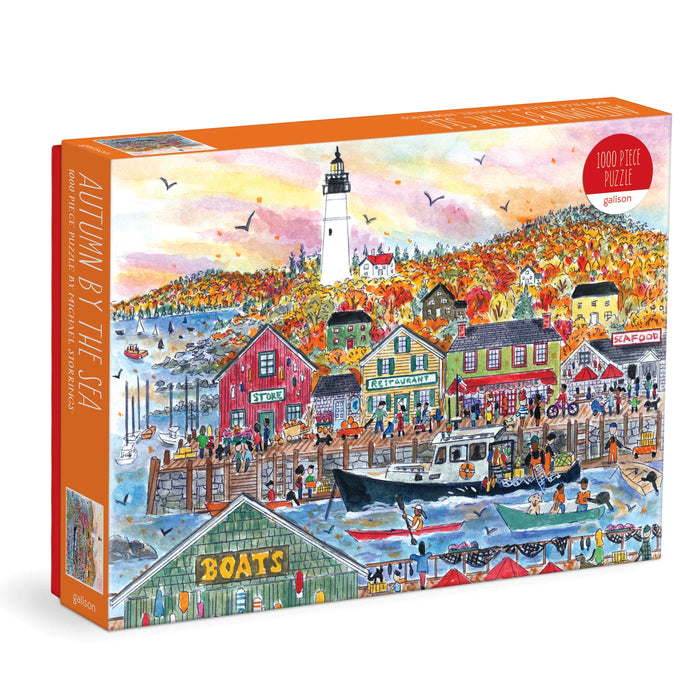Galison Storrings Autumn By the Sea Puzzle - 1000pc Multi-Coloured