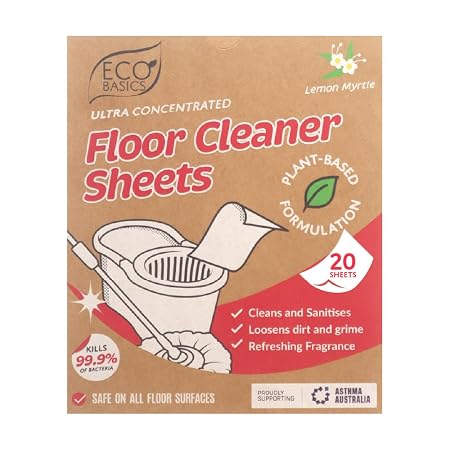 Eco Basics Floor Cleaner Sheets - Lemon Myrtle (40 Sheets)