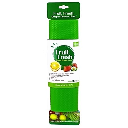 FRUIT FRESH CRISPER DRAWER LINER SET 2 GREEN