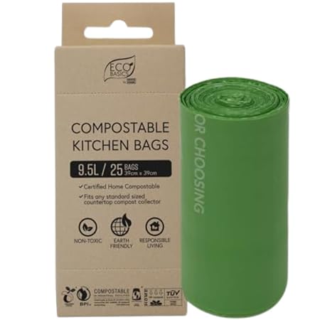 Compostable Kitchen Bags 9.5L - 25Bags/Roll