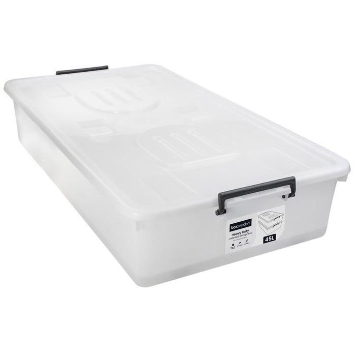 Boxsweden Heavy Duty Storage Box 45L Underbed 84.5X45.5X16Cm