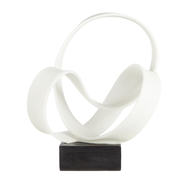 Grand Designs Bowery Resin Quartz Sand Sculpture White & Black