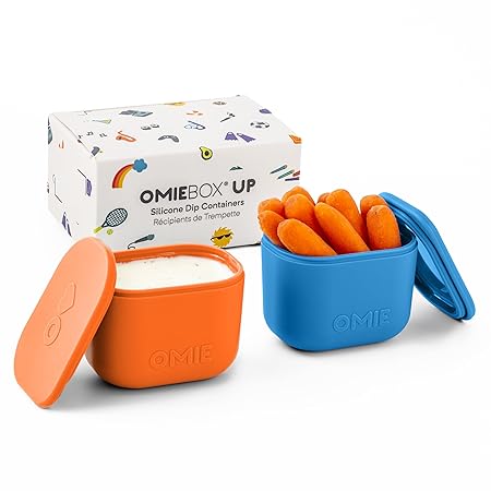 OMIEBOX UP SILICONE DIP CONTAINERS SET 2 BLUE/ORANGE