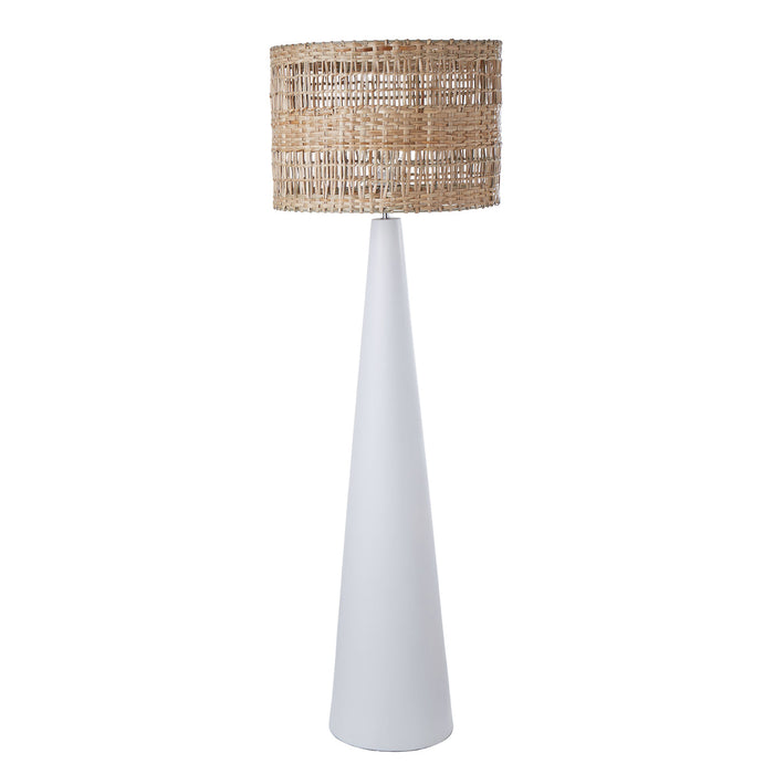 Amalfi Woven Seagrass Floor Lamp White