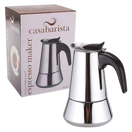 "ROMA" 4 CUP S/S ESPRESSO MAKER