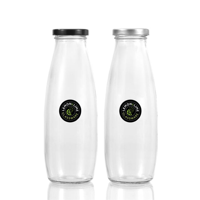 Lemon & Lime GLASS MILK BOTTLE 450ML